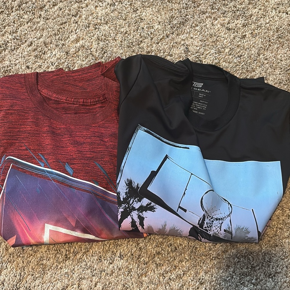 Boys dry fit shirts, no holes or stains.